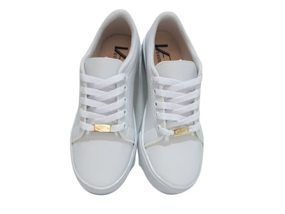 Tênis Feminino Casual Liso Branco