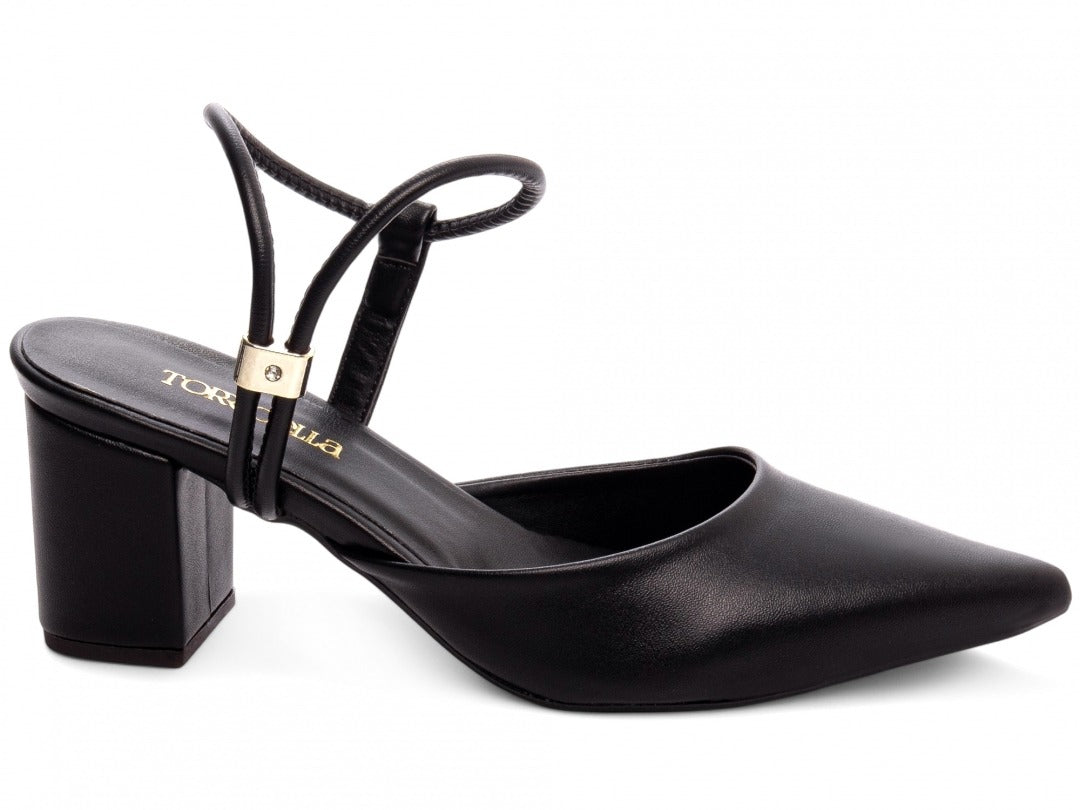 Sapato Scarpin Preto Ajustável