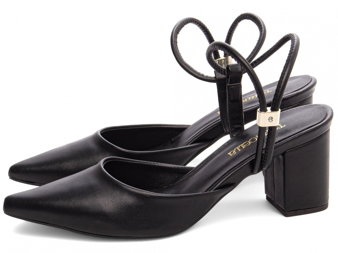 Sapato Scarpin Preto Ajustável
