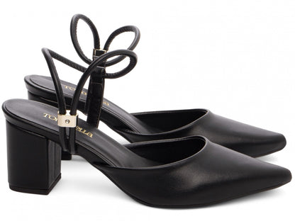 Sapato Scarpin Preto Ajustável