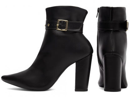 Bota Cano Curto Preto Polido
