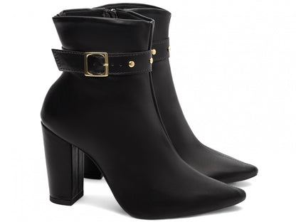 Bota Cano Curto Preto Polido