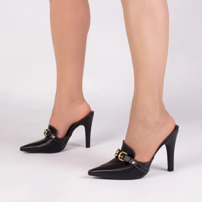 Sapato Scarpin Mule Feminino Preto