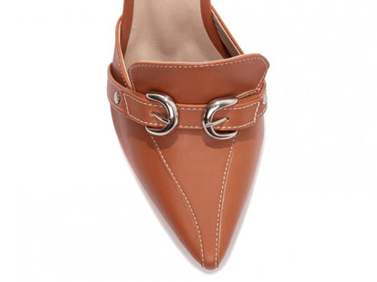 Sapato Scarpin Mule Feminino Caramelo