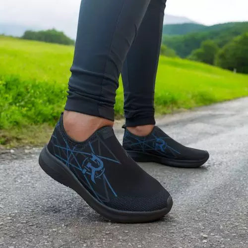 Tênis Esportivo Feminino Preto Azul